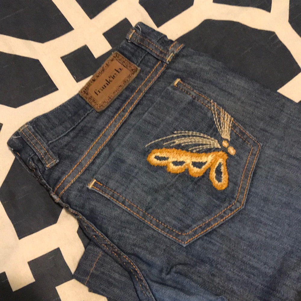 Butterfly Embroidered Frankie B Jeans